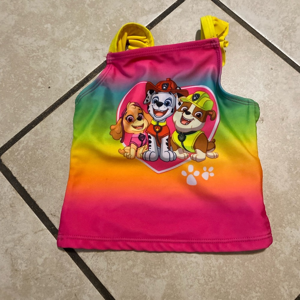 Colorful Kids Rashguard with Cartoon Characters